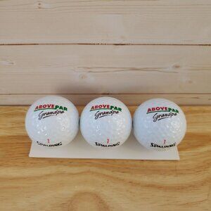 VTG Above Par Grandpa Golf Balls 3-Pack Spalding Special Occasion Gift 1991